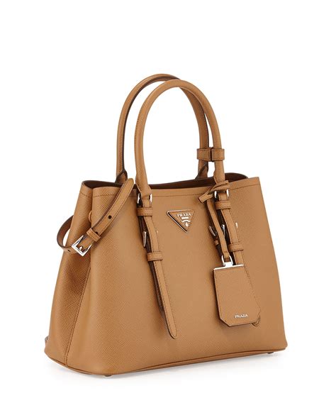 prada brown leather bag|prada galleria saffiano bag.